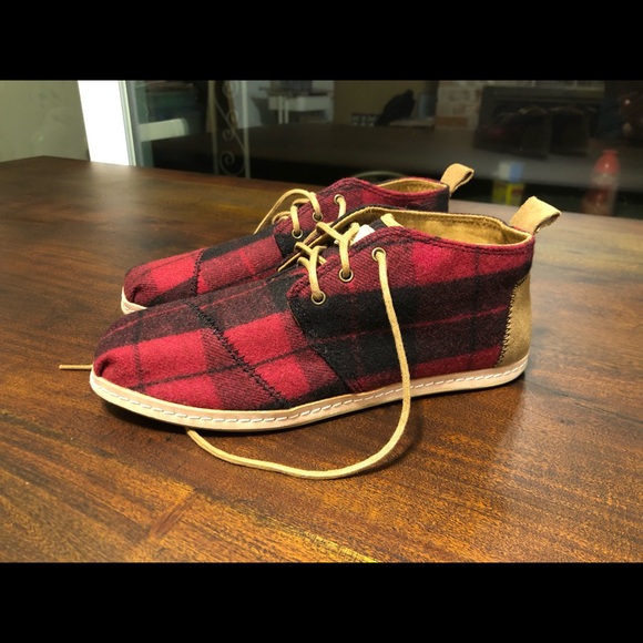 toms plaid bota boots